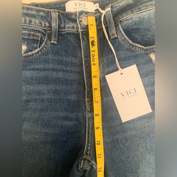 VICI Stretch Pintuck Barrel Jeans NWT - SZ 26 - Picture 10 of 11